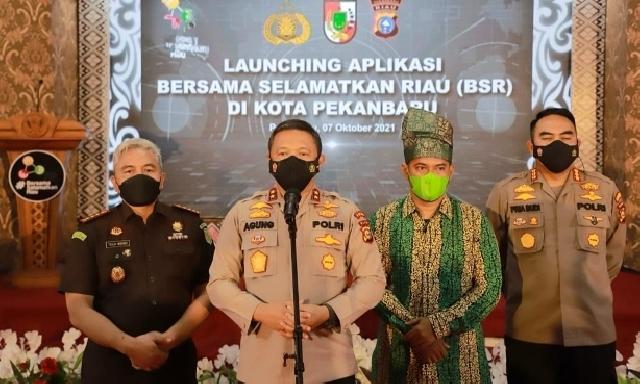 Giliran di Kota Pekanbaru, Kapolda Riau Launching Aplikasi BSR