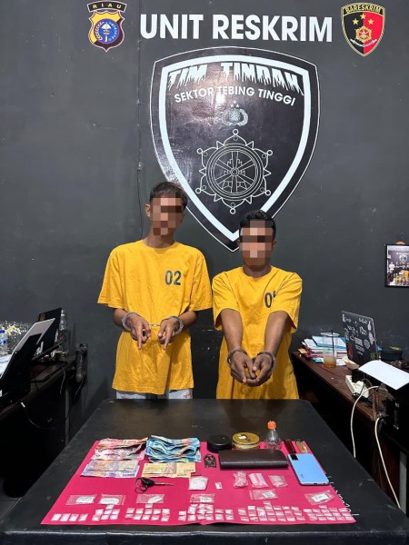 Polsek Tebing Tinggi Ringkus Pengedar dan Kurir Sabu, Puluhan Paket Diamankan