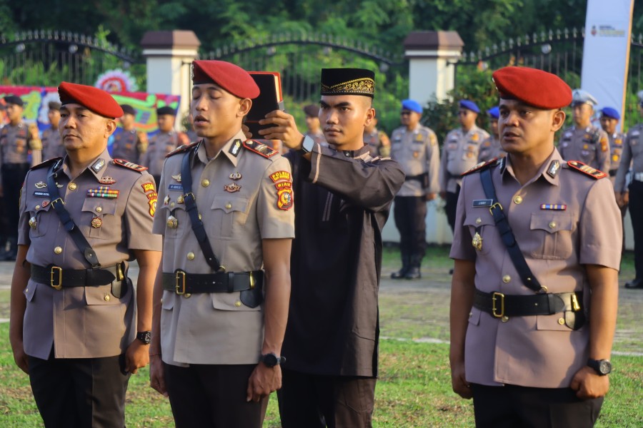 Sertijab Empat Pejabat Utama, Kapolres Meranti Tekankan Profesionalisme Polri Presisi