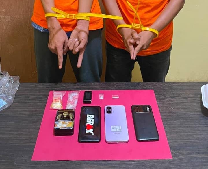 Satresnarkoba Polres Kepulauan Meranti Ringkus Dua Terduga Pengedar Sabu di Banglas