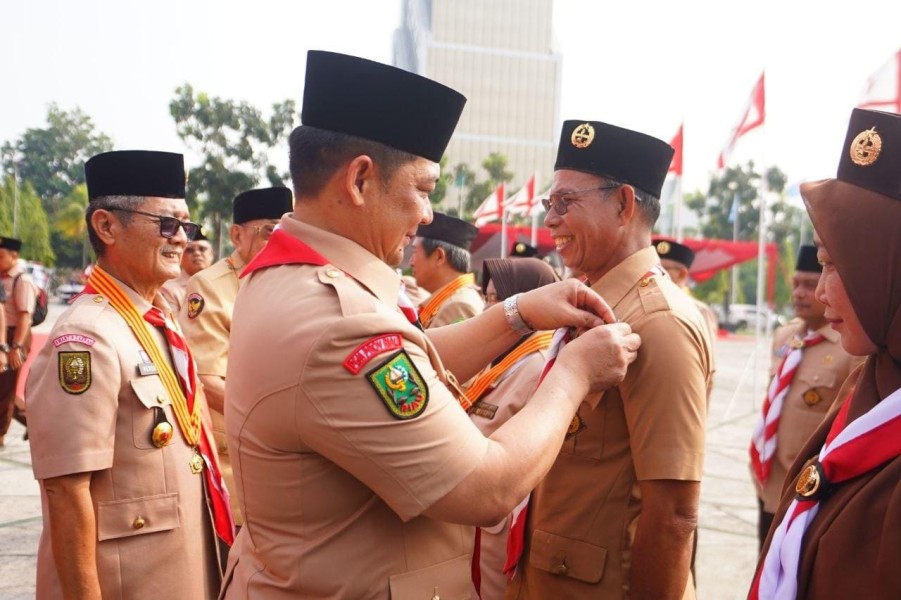 24 Insan Pramuka Riau Terima Lencana Kehormatan di Hari Pramuka ke-65
