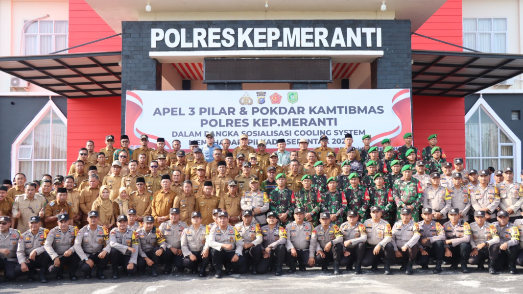 Polres Kepulauan Meranti Gelar Apel Sinergitas Pengamanan Pilkada Serentak 2024