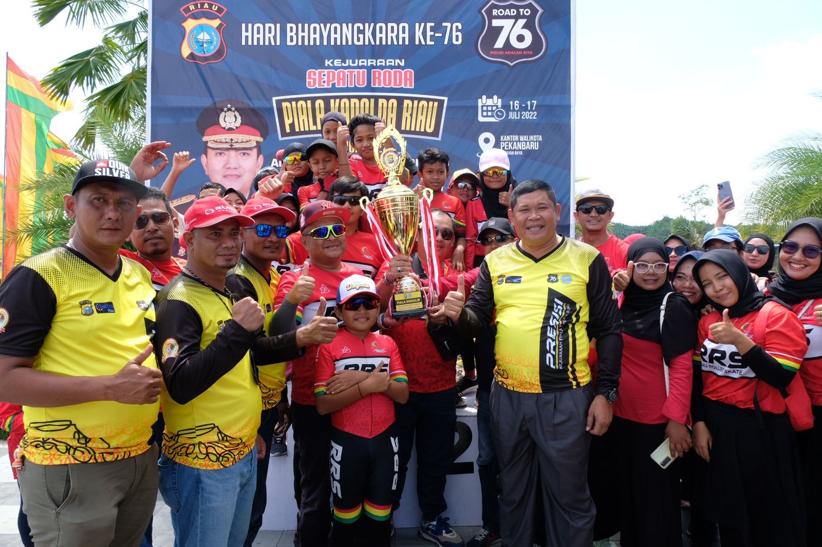Riau Roller Skate Pekanbaru Juara Umum Kejuaraan Sepatu Roda Kapolda Cup 2022