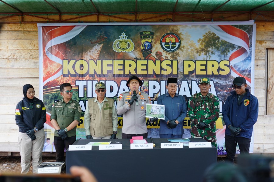 Polres Kepulauan Meranti Tetapkan Satu Tersangka Karhutla 85 Hektare