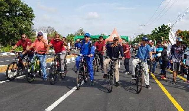 Balap Sepeda dan Gerak Jalan Santai Semarakan Hari Jadi Meranti Ke-10