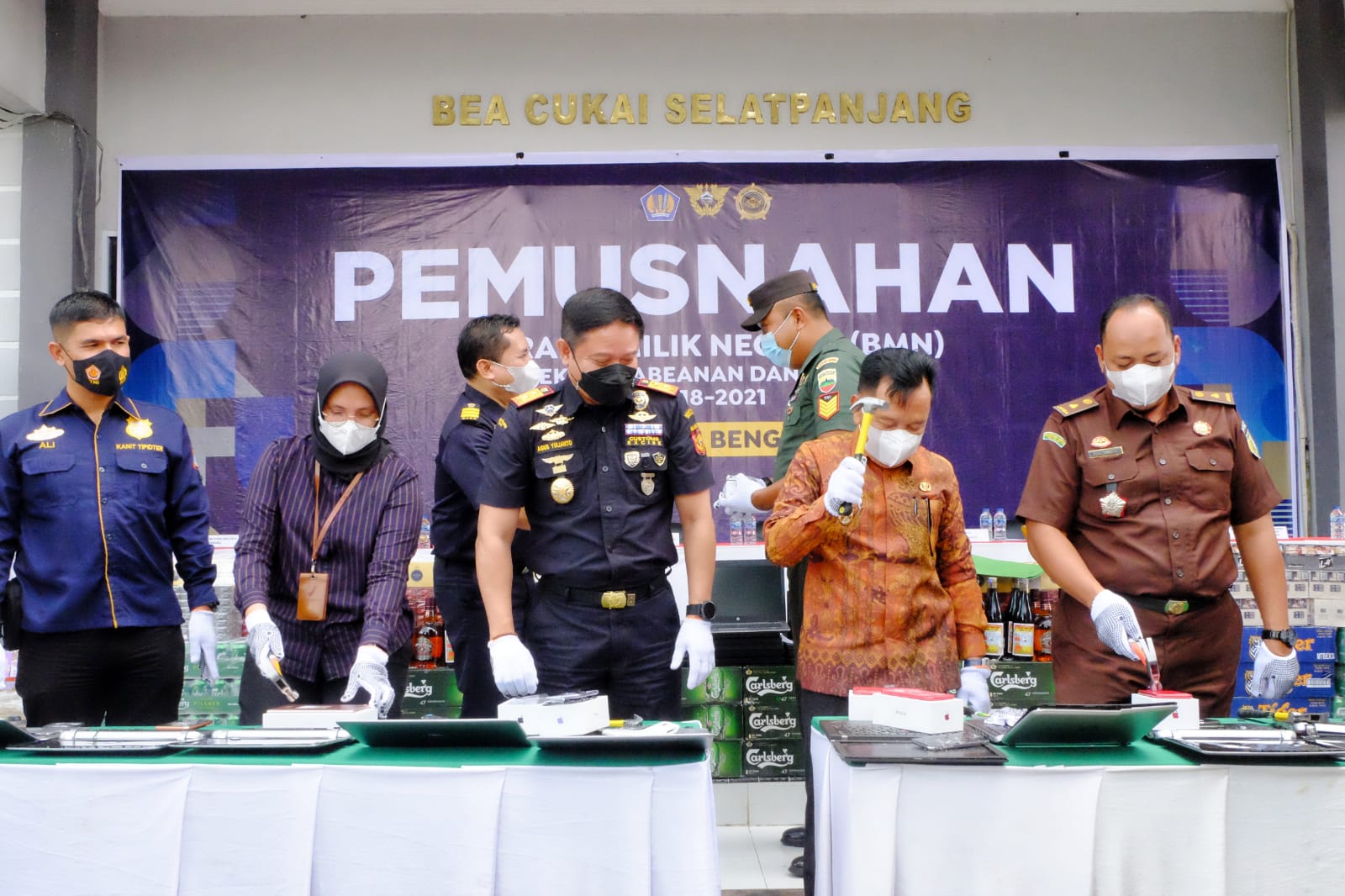 KPPBC Bengkalis Musnahkan Barang Senilai Rp 3,46 Miliar di Selatpanjang