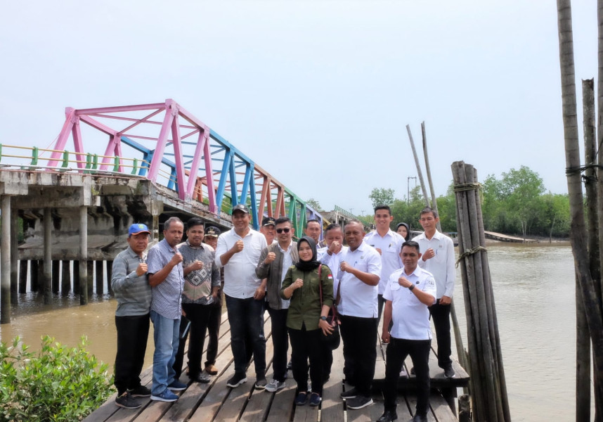 Tim Dinas PUPR Riau Tinjau Ke Lapangan, Jembatan Panglima Sampul Akan Dibangun Tahun Depan