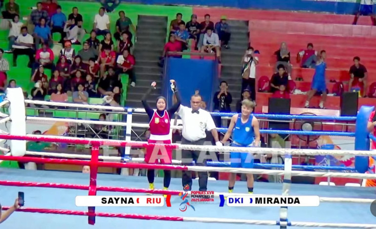 Petinju Wanita Kepulauan Meranti Raih Medali Emas Pekan Olahraga Pelajar Nasional