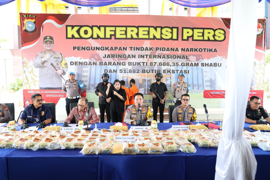 Polda Riau Ungkap Jaringan Narkoba Internasional