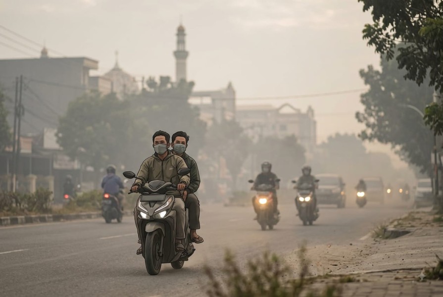 PDPI Riau Minta Warga Pakai Masker Antisipasi Dampak Kabut Asap