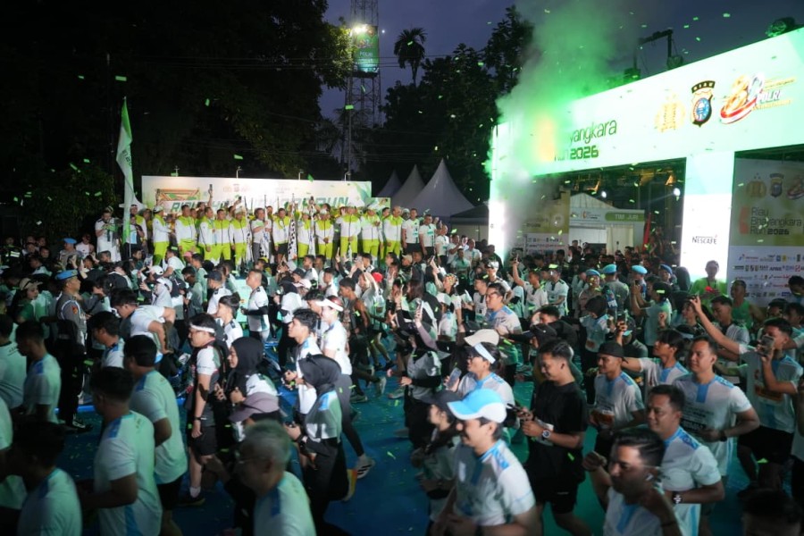 Usung Pesan Lestari Lingkungan, 15.080 Pelari Ramaikan Riau Bhayangkara Run 2026