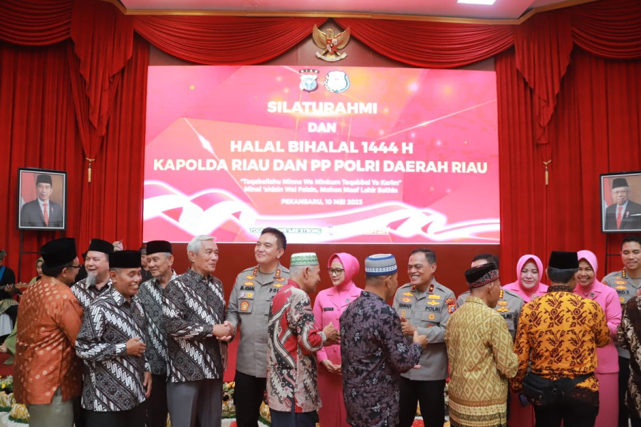 Kapolda Riau Gelar Silaturahmi dan Halal Bihalal Bersama Purnawirawan Polri