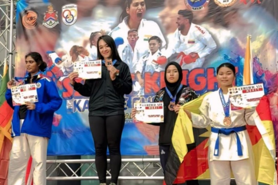 Bripda Jessica Polwan Ditlantas Polda Riau Sabet Emas Karate Internasional