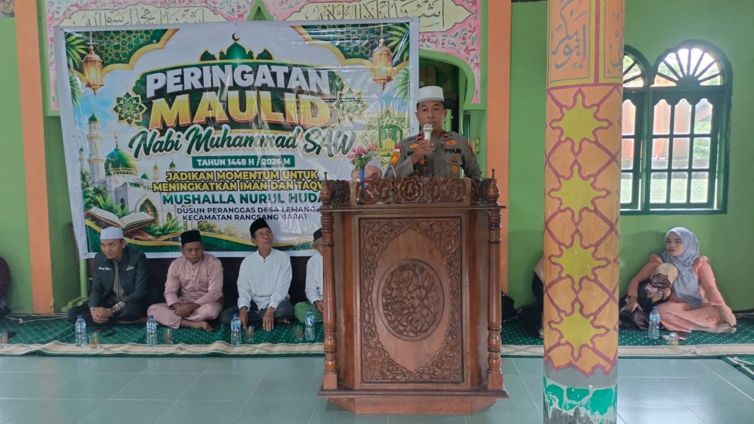 Jangan Main Api! Kapolsek Rangsang Barat Ingatkan Jemaah Maulid Bahaya Karhutla