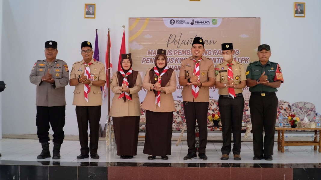 Hj. Ismiatun Lantik 129 Jajaran Pengurus Pramuka Rangsang Barat