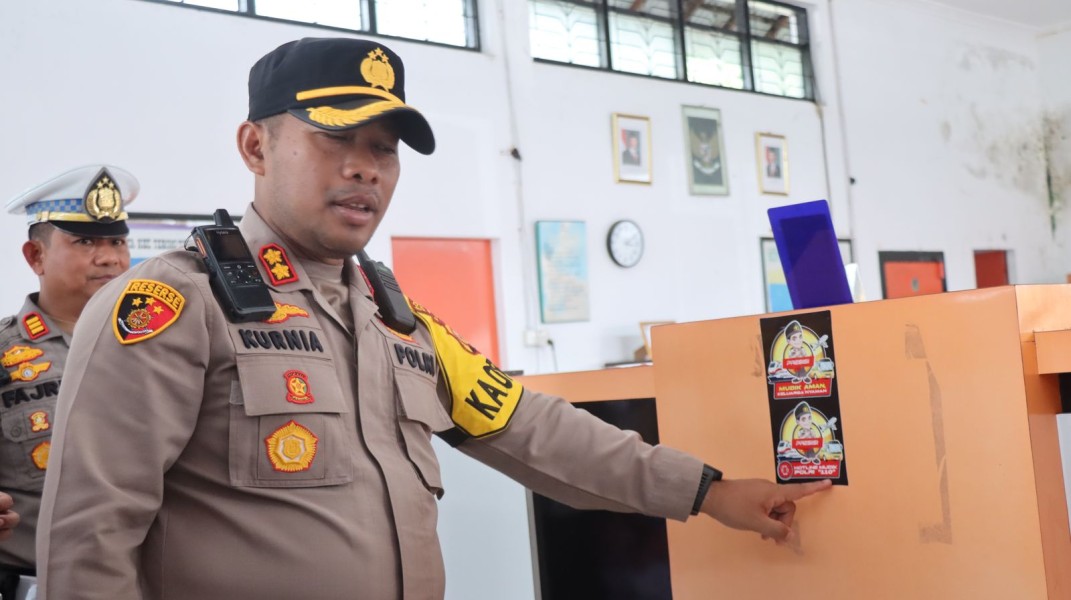 Polres Kepulauan Meranti Sosialisasi Layanan Mudik Aman dan Hotline Polri 110