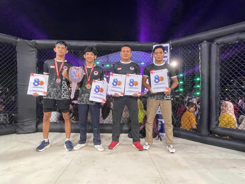 Atlet IBCA MMA Kepulauan Meranti Raih Emas di Kejurnas Piala Dankorps Brimob Polri