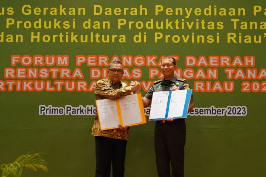 Pemprov Riau dan Korem 031/WB Kerjasama Di Bidang Pertanian