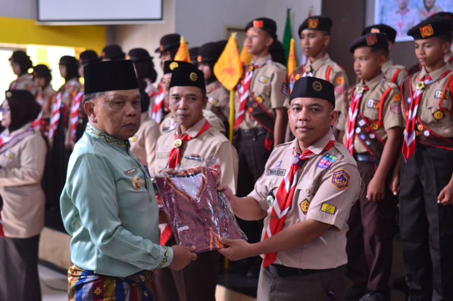 77 Orang Kontingen Kepulauan Meranti Dilepas ke Jambore Nasional XII 2026 di Cibubur