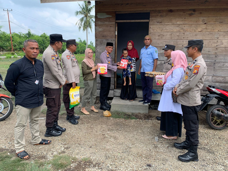 Polsek Merbau Kembali Bantu Asupan Gizi Balita Stunting