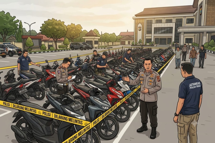 Polda Riau Amankan 44 Motor Hasil Curanmor, Penjualan hingga Sumbar