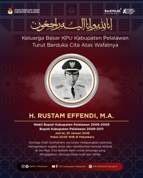 Mantan Bupati Pelalawan 2009-2011 Rustam Effendi Wafat