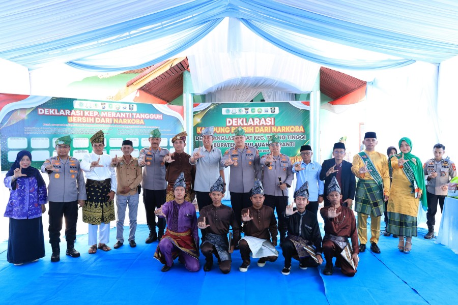 Diresmikan Wakapolda Riau, Desa Banglas Barat Jadi Kampung Tangguh Anti Narkoba