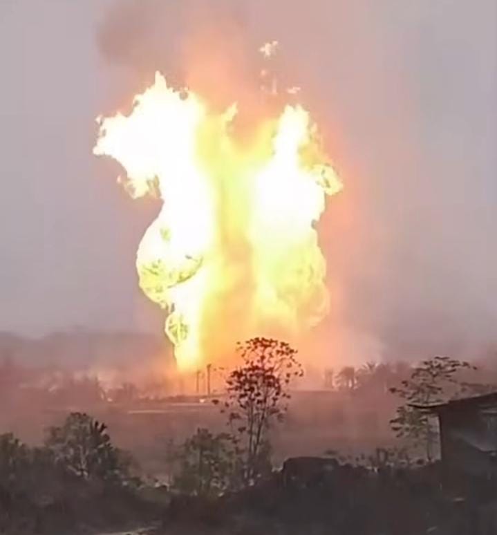 Pipa Gas Tanam Milik PT TGI di Inhil Meledak, Kobaran Api Buat Warga Panik
