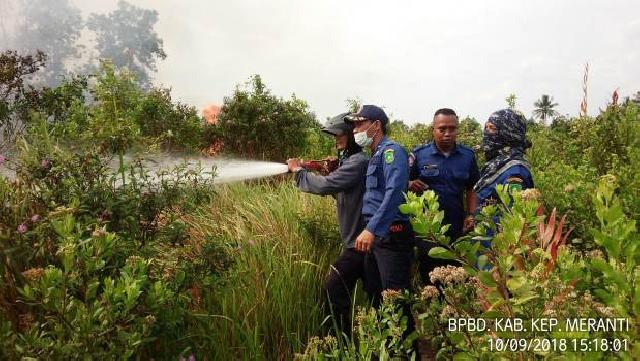 BPBD Kepulauan Meranti Atasi Kebakaran Lahan di Banglas