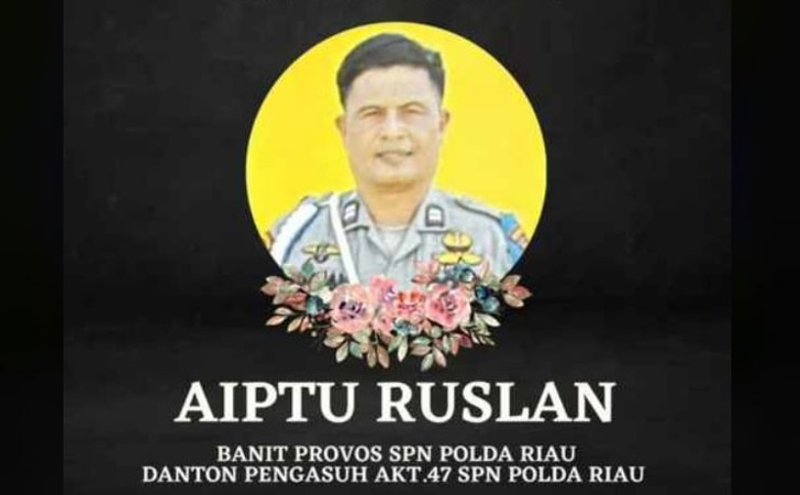 Aiptu Ruslan Tewas Ditikam Juniornya di SPN Polda Riau