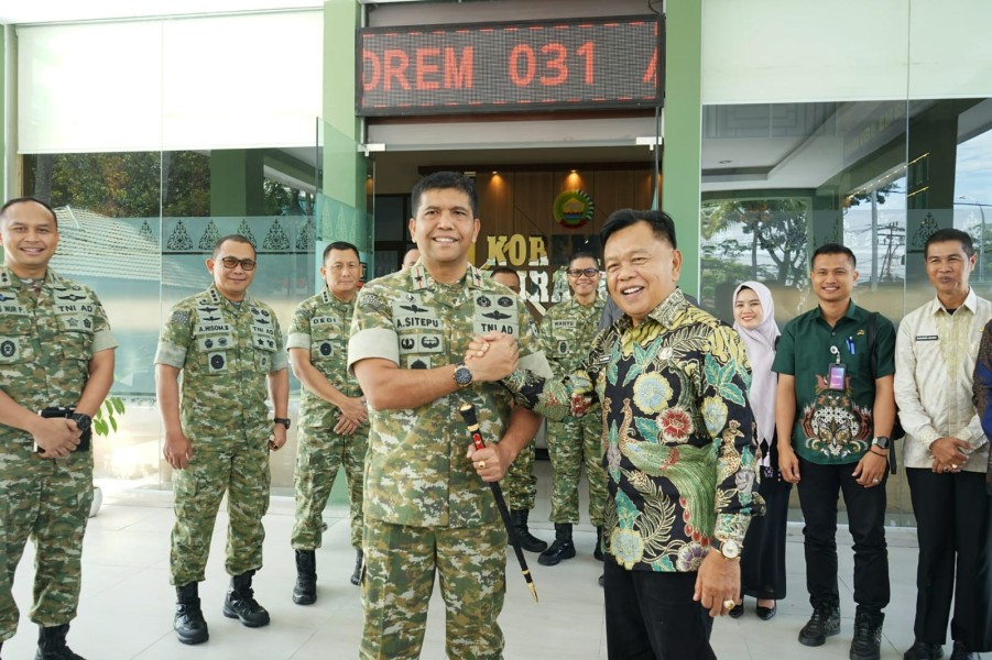 Temui Danrem 031/WB, Bupati Asmar Perkuat Sinergi Pembangunan Kepulauan Meranti