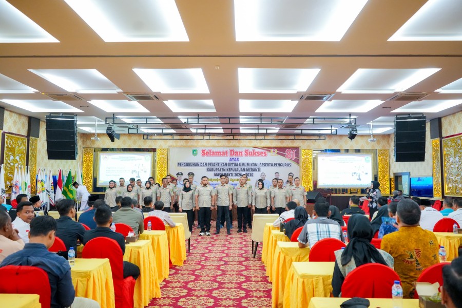 Pengurus KONI Kepulauan Meranti Masa Bakti 2026–2030 Resmi Dilantik dan Dikukuhkan