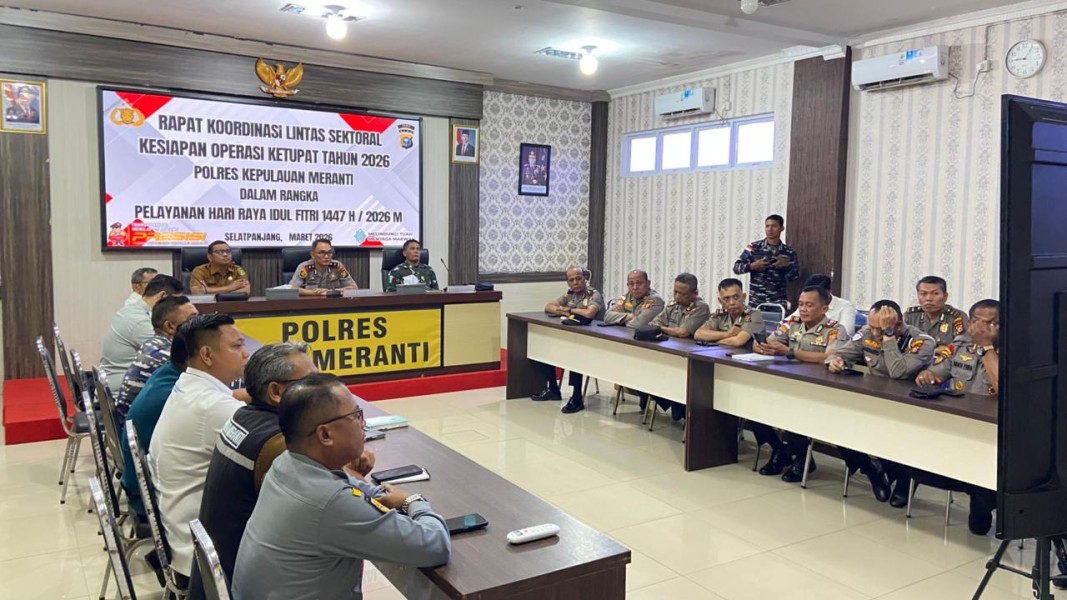 Polres Kepulauan Meranti Ikuti Zoom Meeting Kesiapan Operasi Ketupat IdulFitri 1447 H