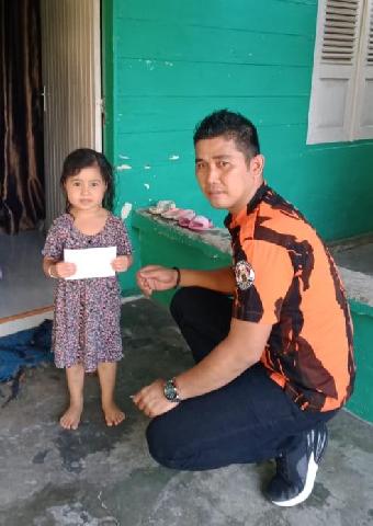 Pemuda Pancasila Marpoyan Damai Berbagi Dengan Anak Yatim
