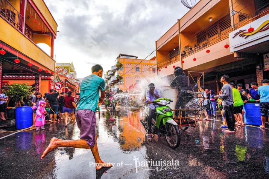 Ini Rangkaian Festival Perang Air di Selatpanjang Kepulauan Meranti