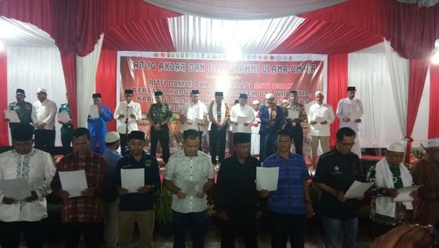 Sejumlah Pejabat Riau Deklarasi Anti Hoax di Meranti