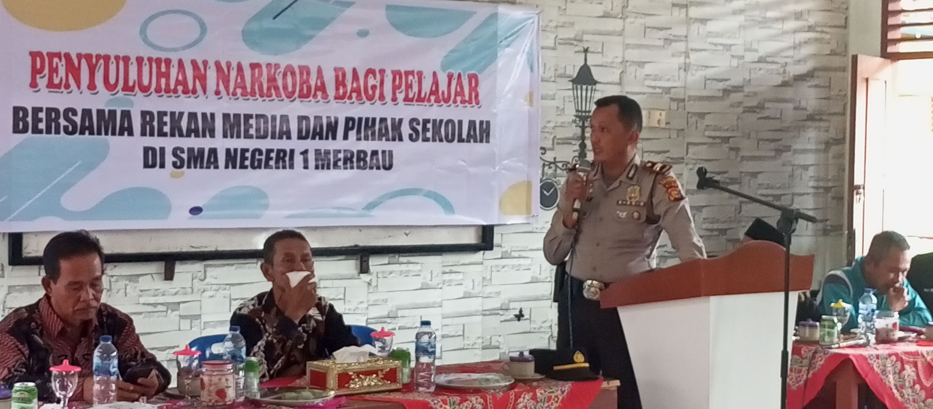 Polsek Merbau Bersama Insan Pers dan SMAN 1 Gelar Penyuluhan Narkoba Bagi Pelajar