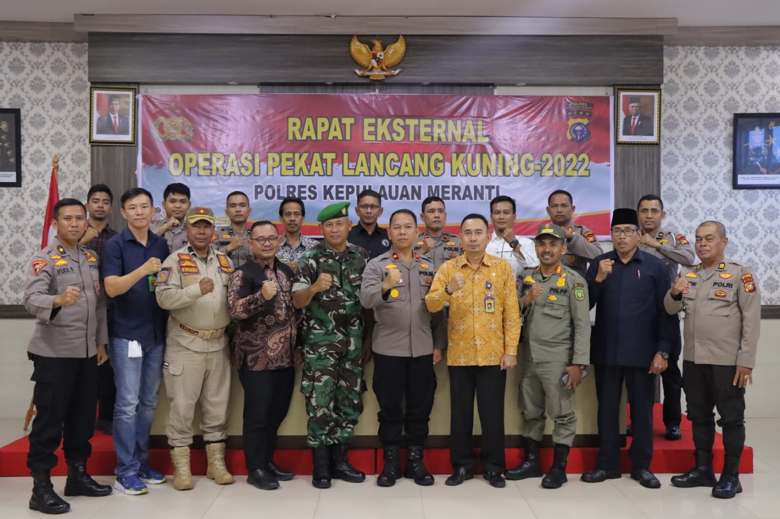 Polres Kepulauan Meranti Gelar Rapat Eksternal Operasi Pekat Lancang Kuning 2022