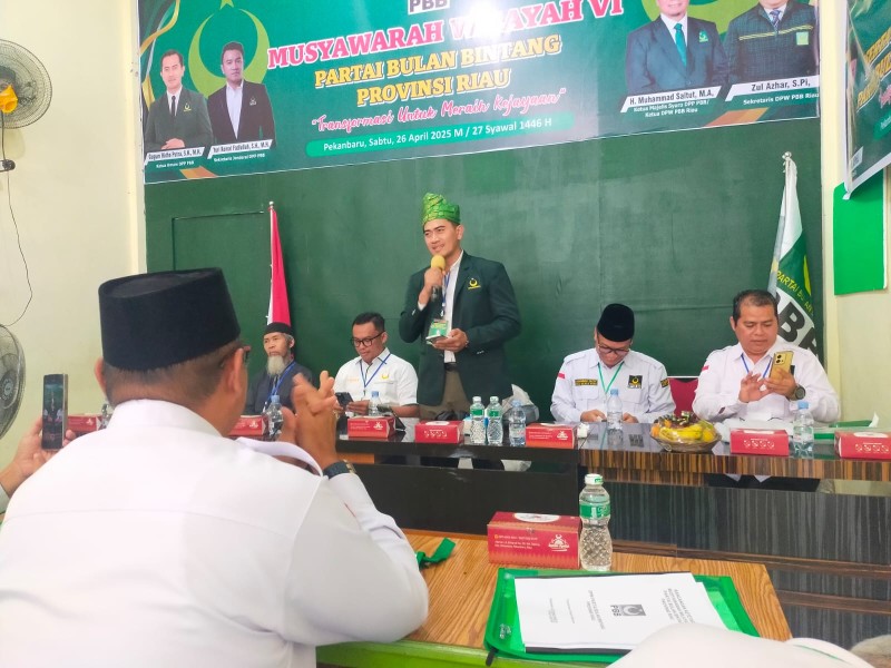 Zul Azhar Dapat Dukungan Suara Mutlak Jadi Ketua DPW PBB Riau