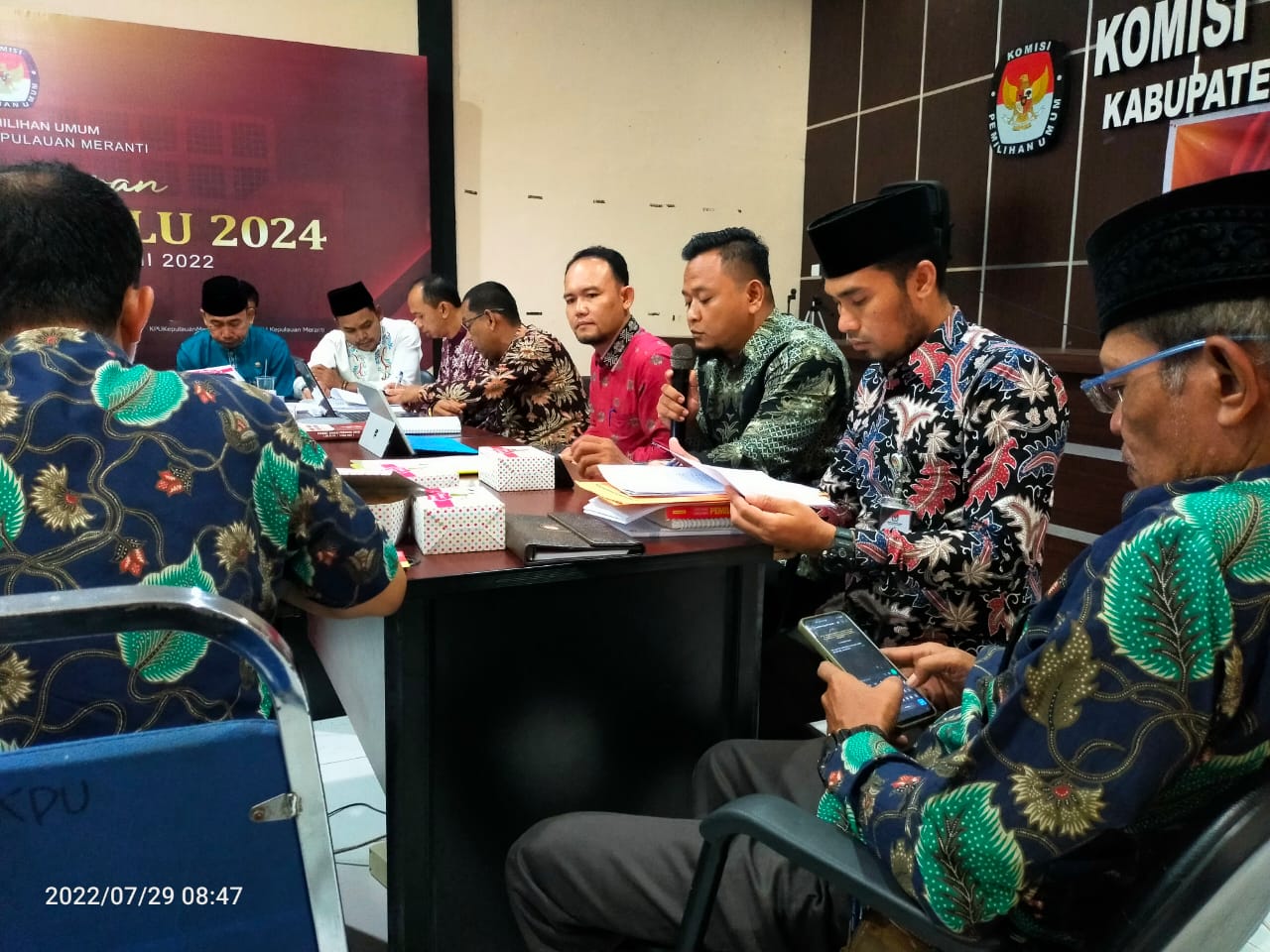 KPU Kepulauan Meranti Gelar Sosialisasi PKPU Nomor 4 Tahun 2022