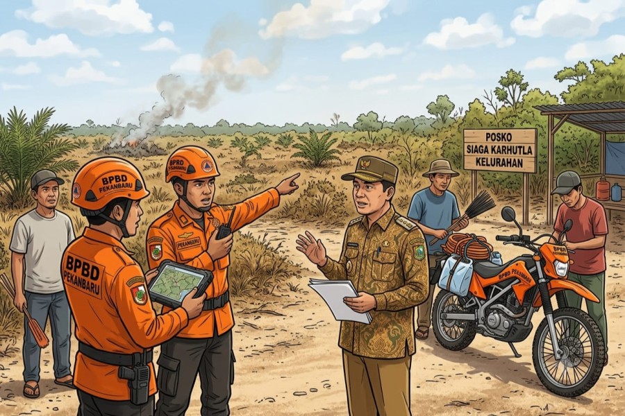 Plt Kalaksa BPBD Pekanbaru Minta Camat dan Lurah Aktifkan Posko Karhutla
