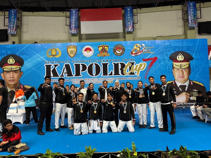 Polda Riau Juara Umum Kejurnas Taekwondo Kapolri Cup 7, Personel Polres Meranti Sumbang Emas