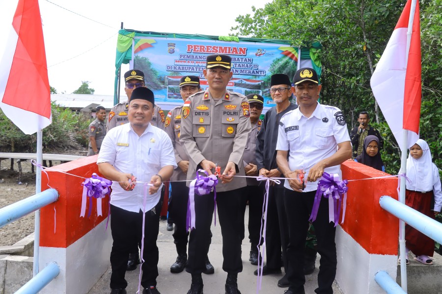 Jembatan Merah Putih Presisi Tahap II Diresmikan Polres Kepulauan Meranti