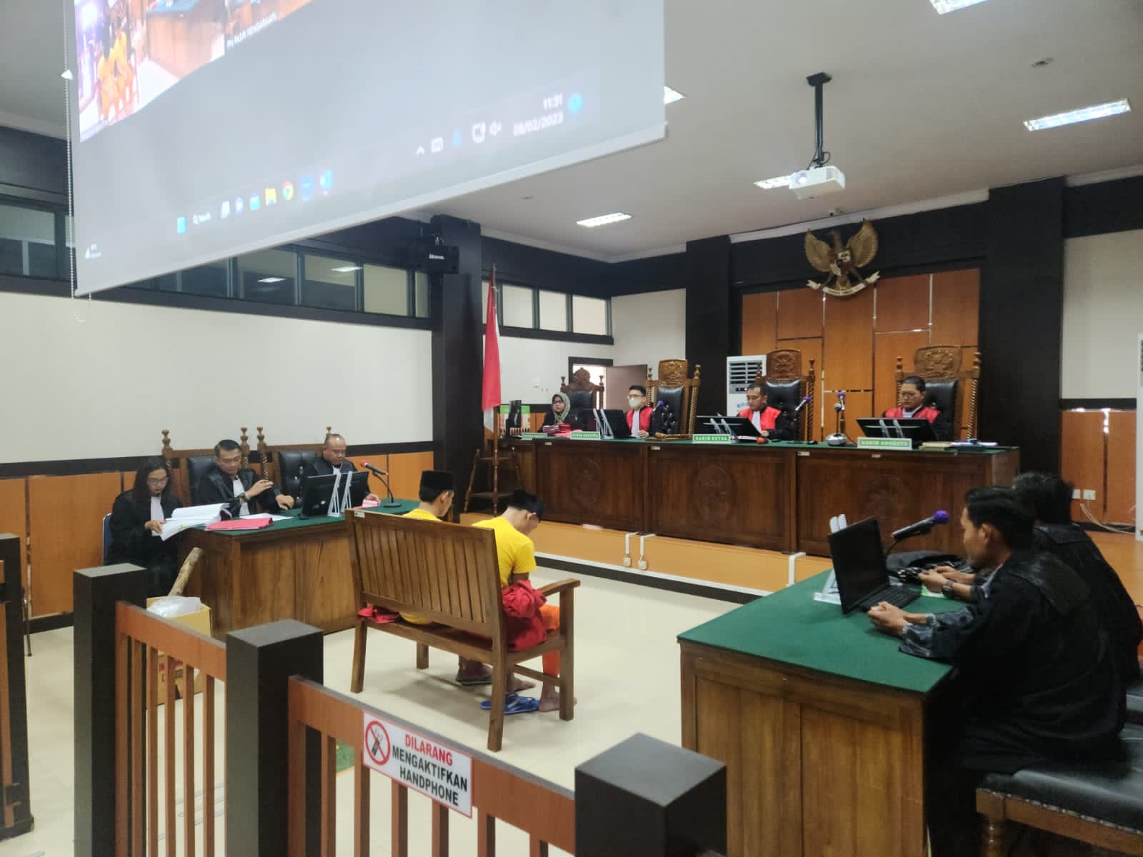 JPU Kejari Rohul Bacakan Dakwaan Dua Terdakwa Kasus Pembunuhan