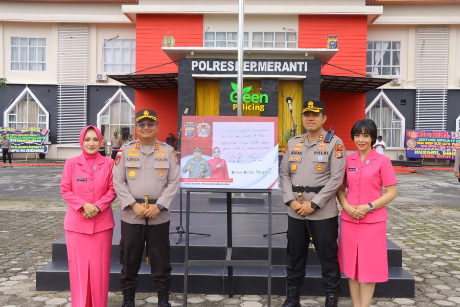 Farewell Parade Kapolres Kepulauan Meranti, AKBP Aldi Pamit, AKBP Gede Siap Mengabdi
