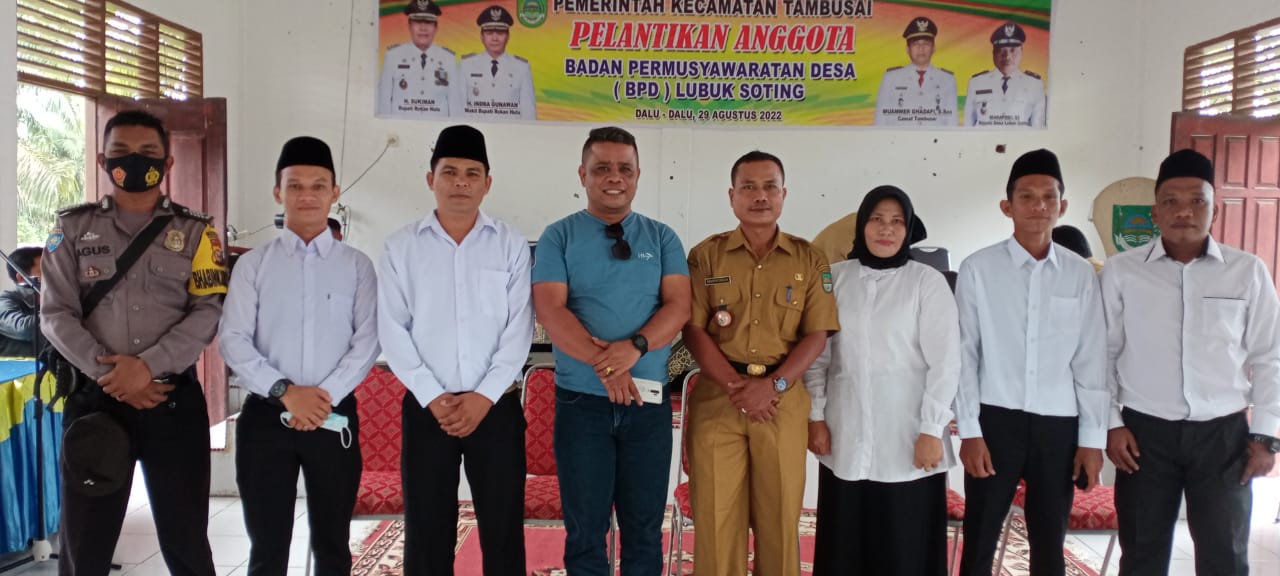 Badan Permusyawaratan Desa Lubuk Soting Resmi Dilantik