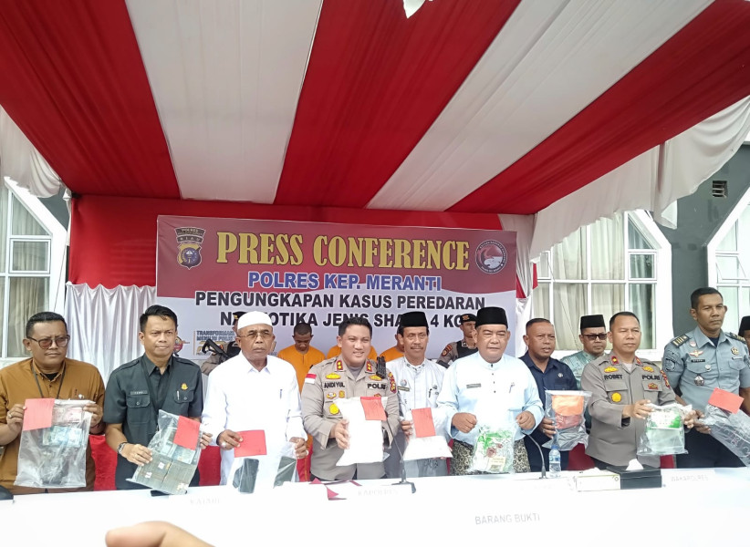 Tangkap Tersangka dan 4 Kg Lebih Sabu, Pemkab Apresiasi Polres Kepulauan Meranti