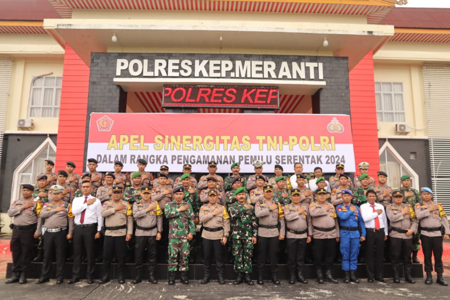 Apel Sinergitas TNI POLRI Dalam Rangka Pengamanan Pemilu 2024 Untuk Mendukung Cooling System Tahapan Pemilu