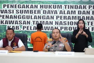 Polda Riau Tangkap Tokoh Adat Penjual Lahan Hutan Lindung TNTN