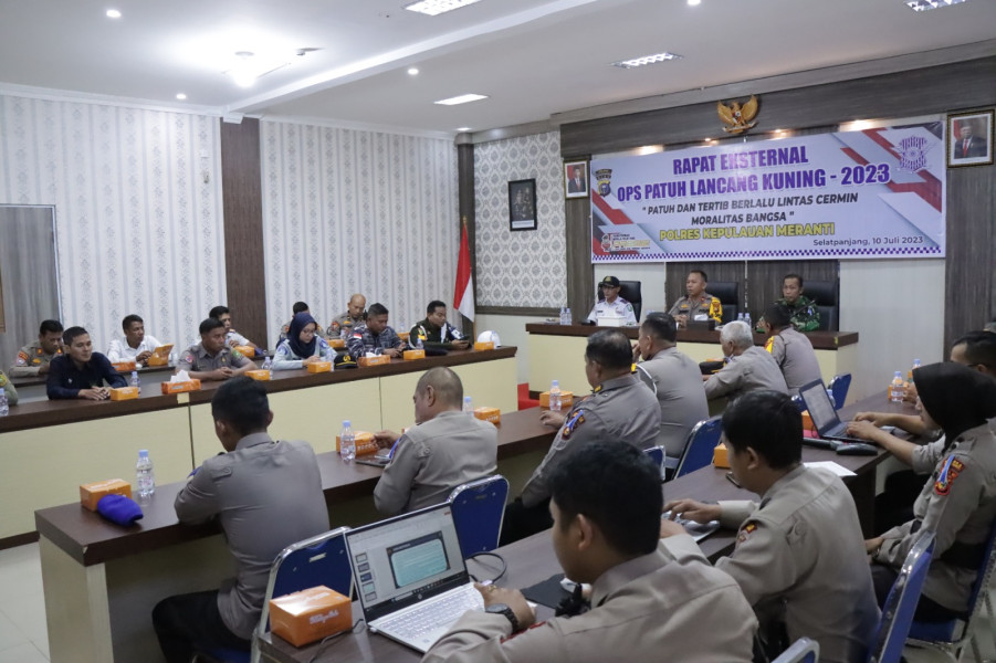 Polres Kepulauan Meranti Gelar Rapat Eksternal Operasi Patuh Lancang